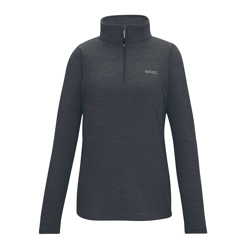 Regatta Womens Marl Half Zip Fleece Sweatshirt (Size 16) - Seal Grey