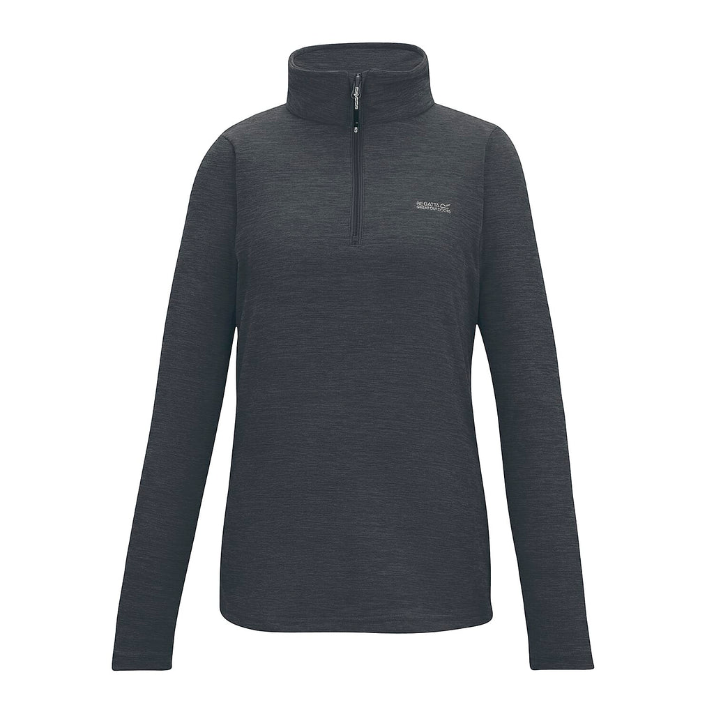 Regatta Womens Marl Half Zip Fleece Sweatshirt (Size 16) - Seal Grey