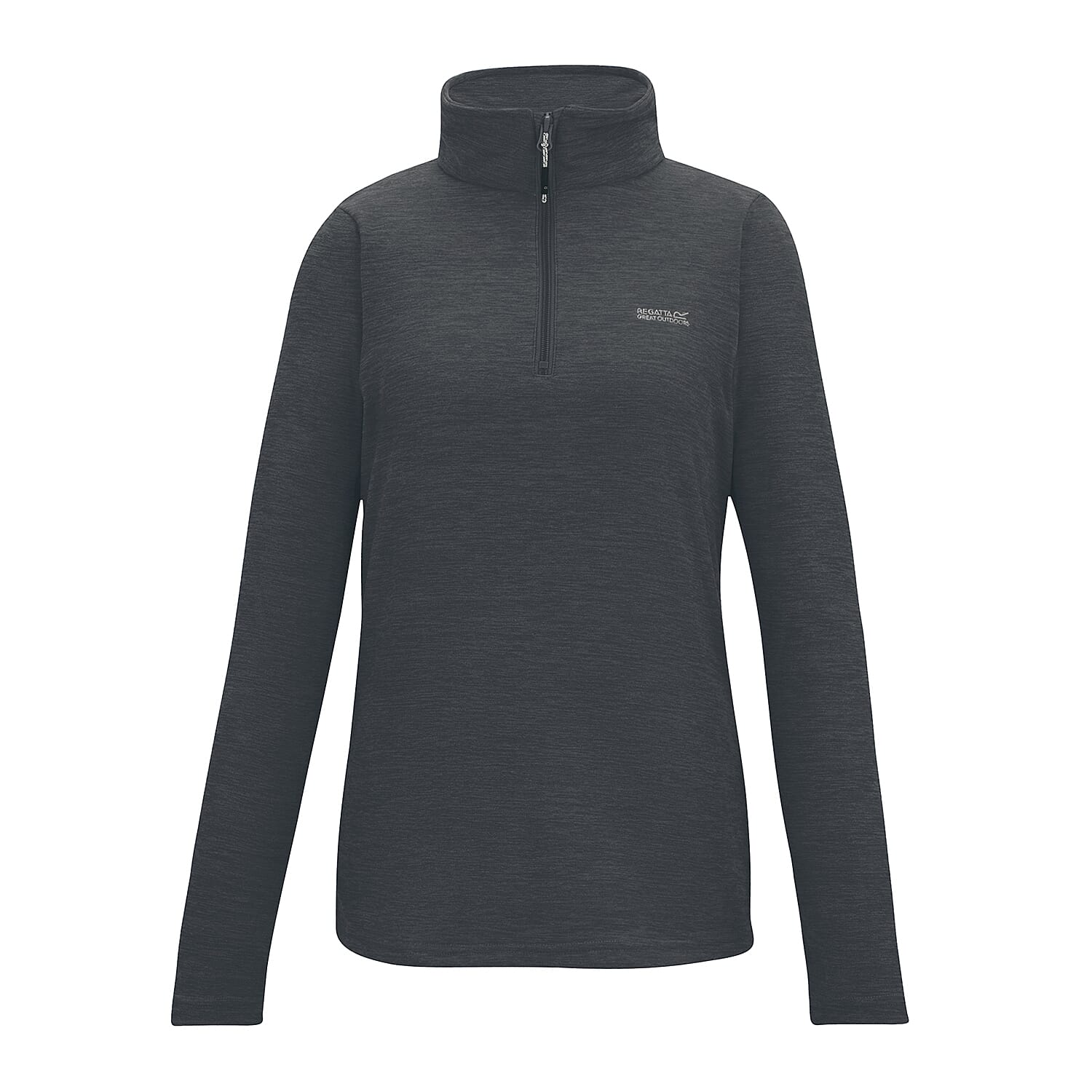 Regatta Womens Marl Half Zip Fleece Sweatshirt (Size 16) - Seal Grey