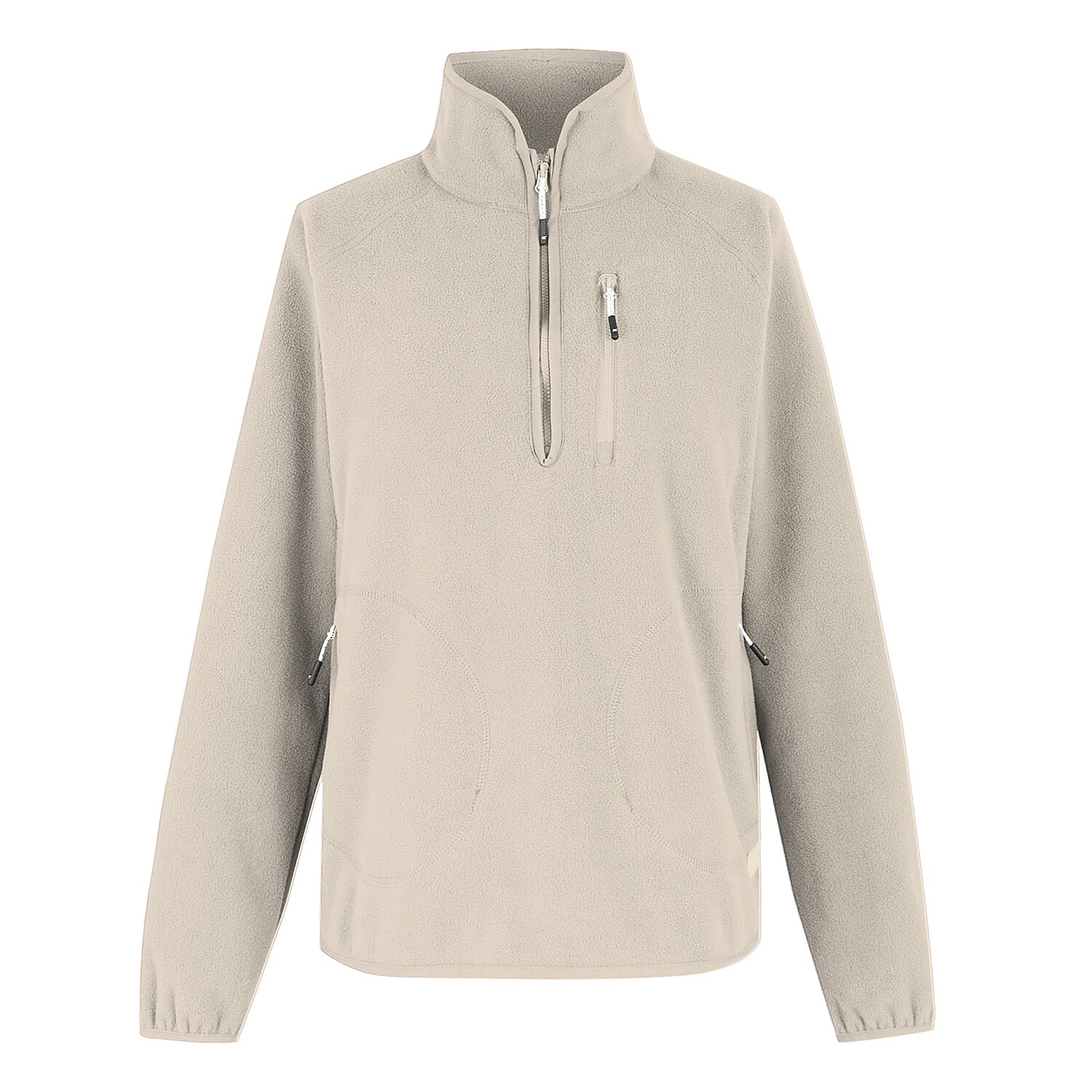 Regatta Womens Half Zip Fleece Sweatshirt With Pockets (Size 16) - Lightvanilla