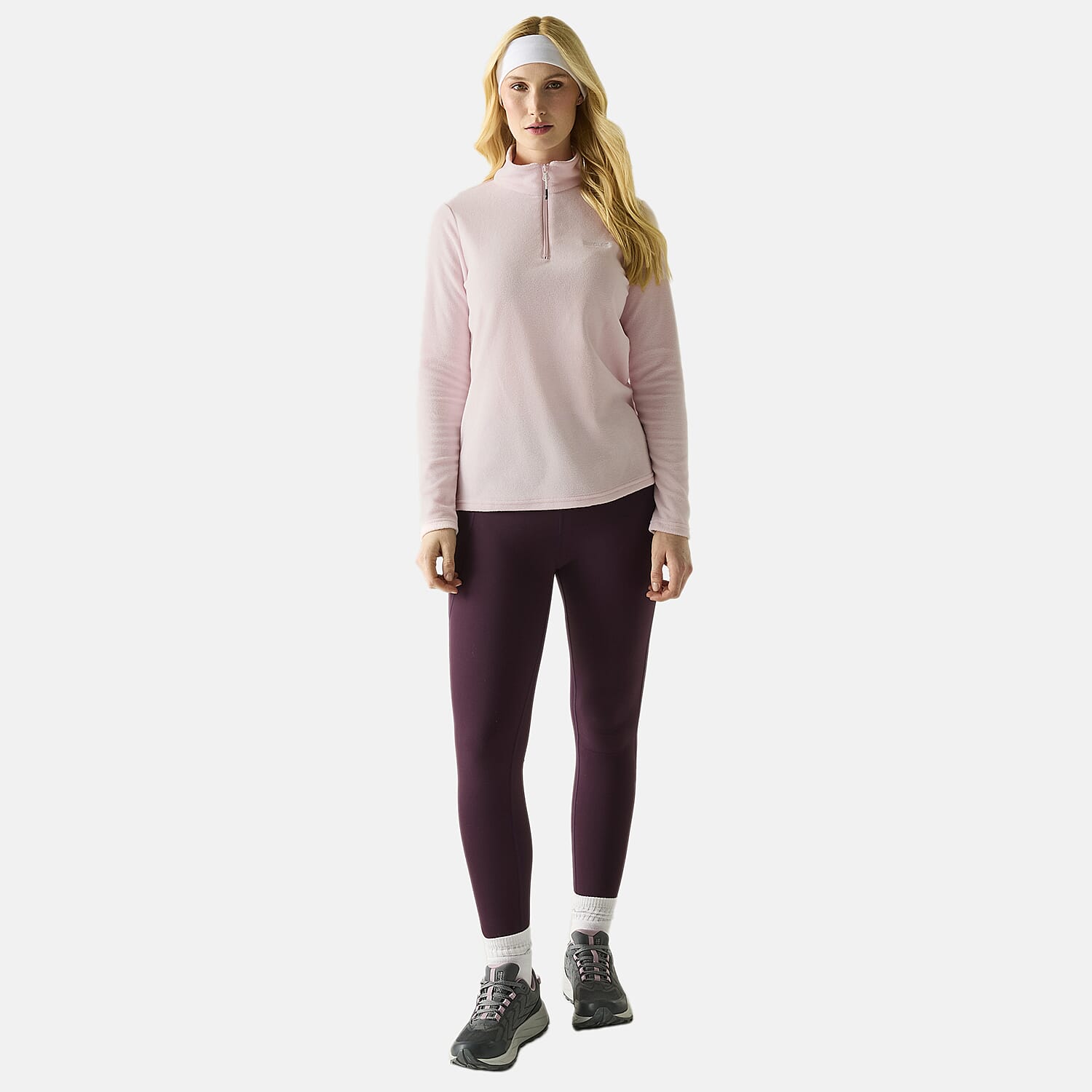 Regatta Womens Lightweight Half-Zip Fleece (Size 16) - Haze Pink