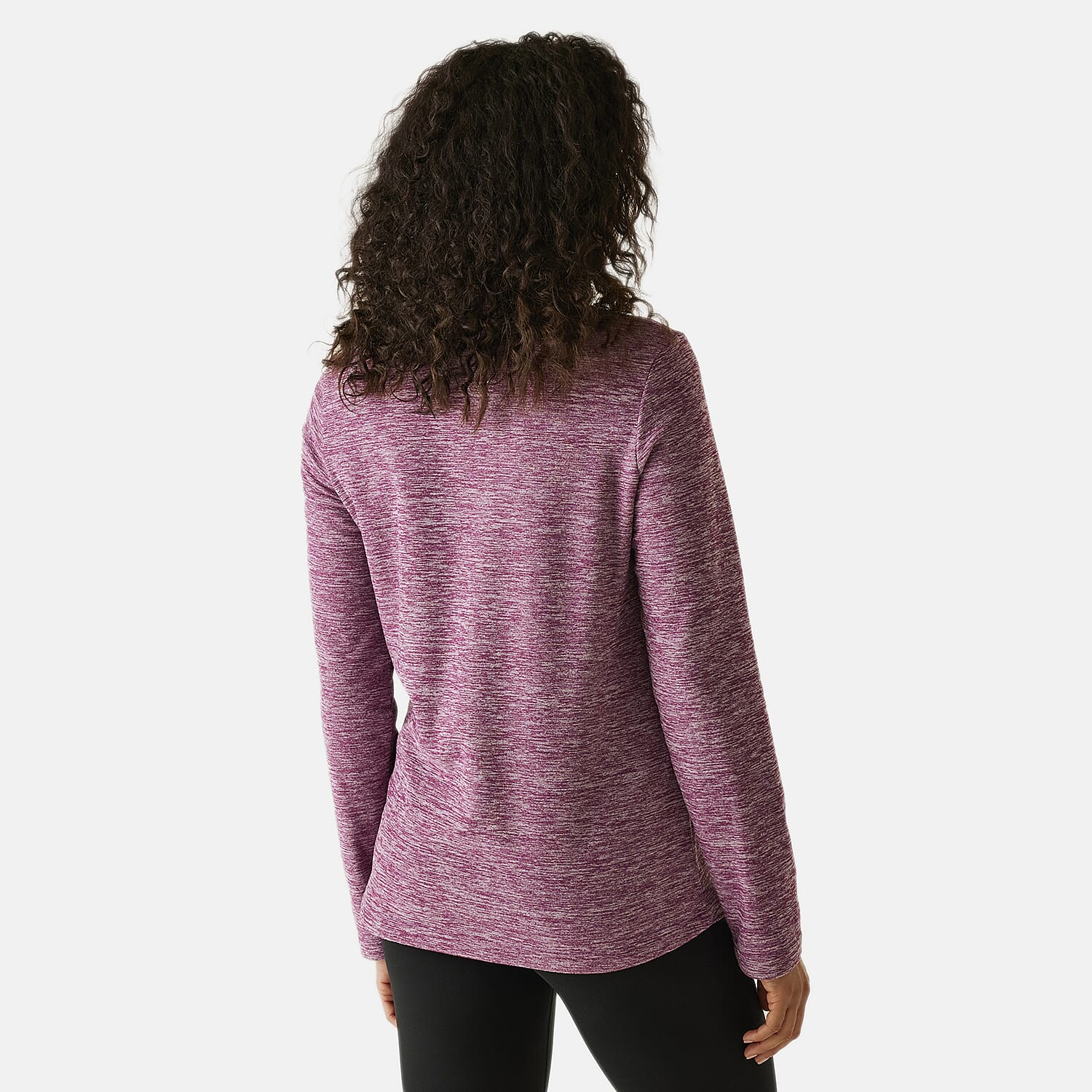 Regatta Womens Marl Half Zip Fleece Sweatshirt (Size 18) - Dark Pimento
