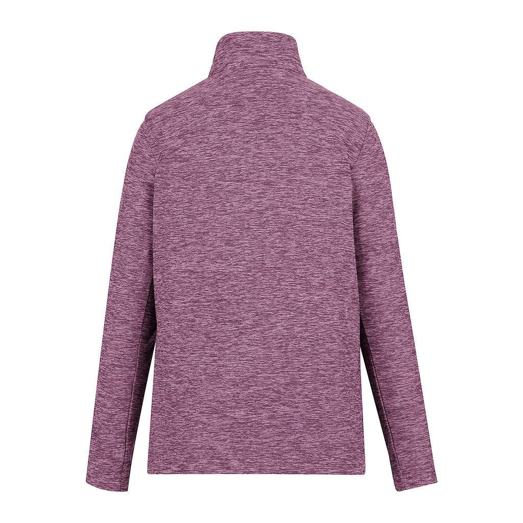 Regatta Womens Marl Half Zip Fleece Sweatshirt (Size 18) - Dark Pimento