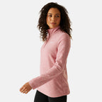 Regatta Womens Marl Half Zip Fleece Sweatshirt (Size 18) - Dusty Rose