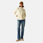 Regatta Womens Half Zip Fleece Sweatshirt With Pockets (Size 18) - Lightvanilla
