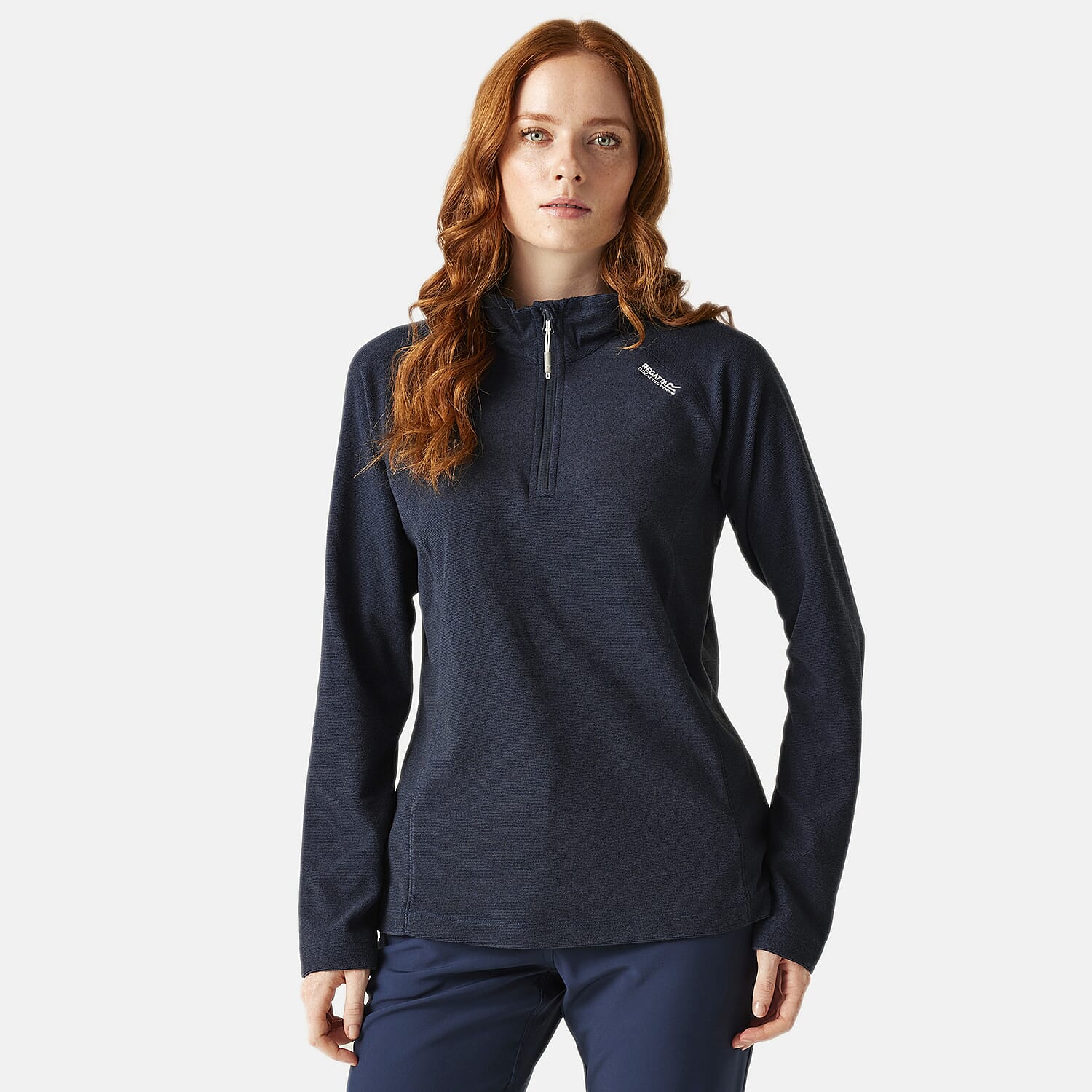 Regatta Womens Lightweight Half Zip Fleece (Size 18) - Navy-Black