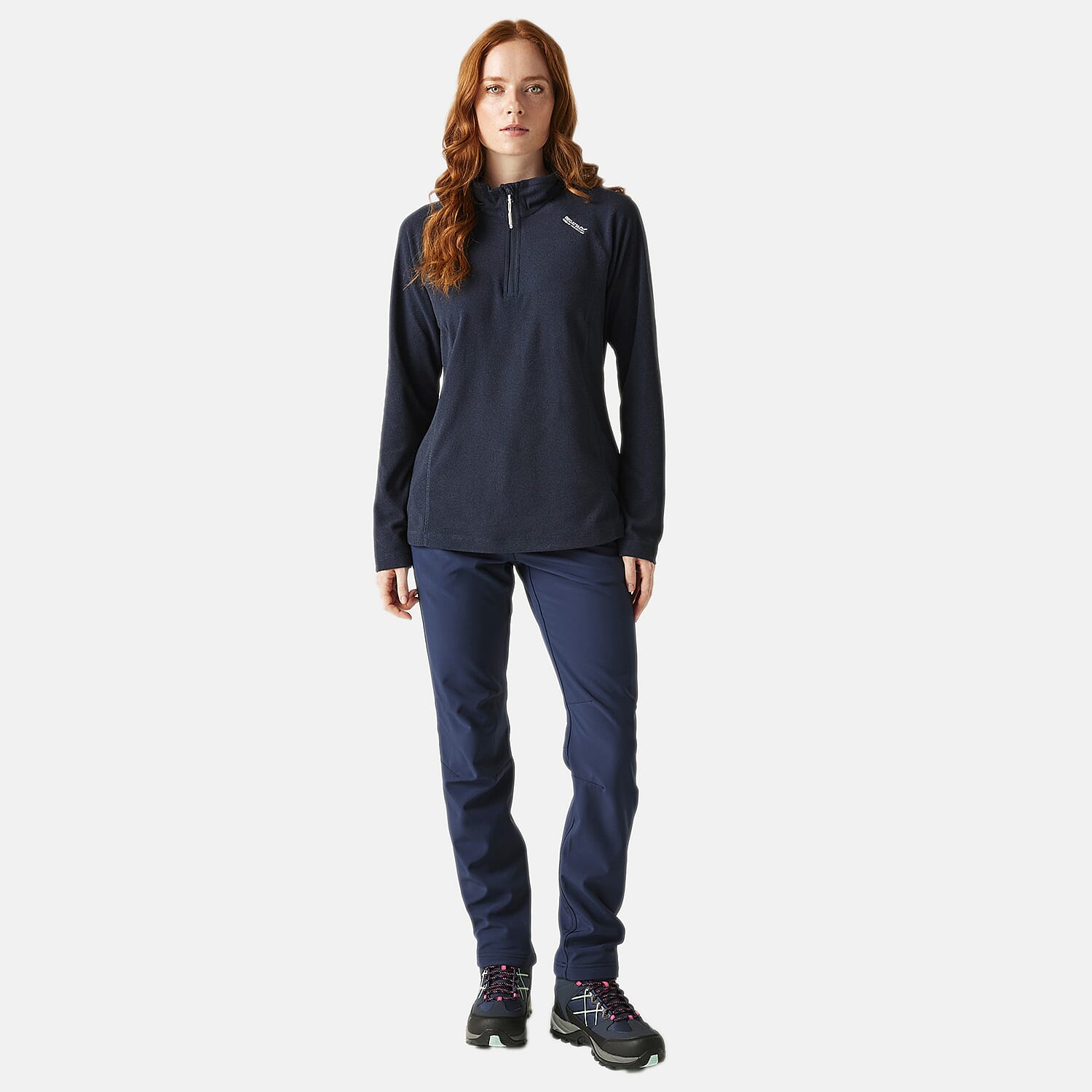 Regatta Womens Lightweight Half Zip Fleece (Size 18) - Navy-Black