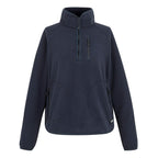 Regatta Womens Half Zip Fleece Sweatshirt With Pockets (Size 18) - Navy