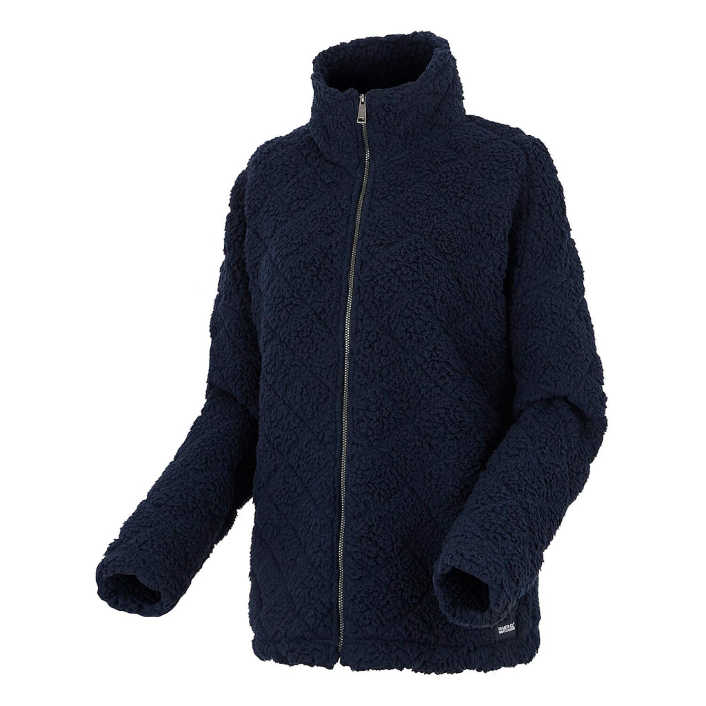 Regatta Womens Cable-Knit Effect Full-Zip Fleece (Size 18) - Navy