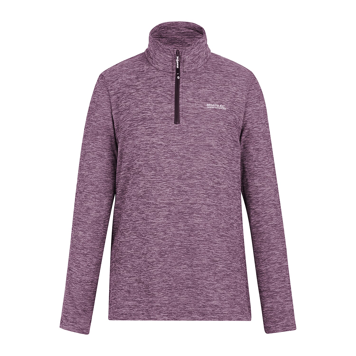 Regatta Womens Marl Half Zip Fleece Sweatshirt (Size 20) - Dark Pimento