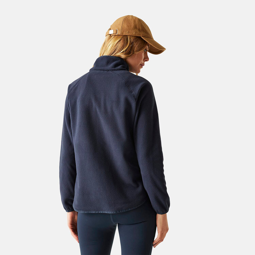Regatta Womens Half Zip Fleece Sweatshirt With Pockets (Size 20) - Navy
