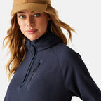 Regatta Womens Half Zip Fleece Sweatshirt With Pockets (Size 20) - Navy