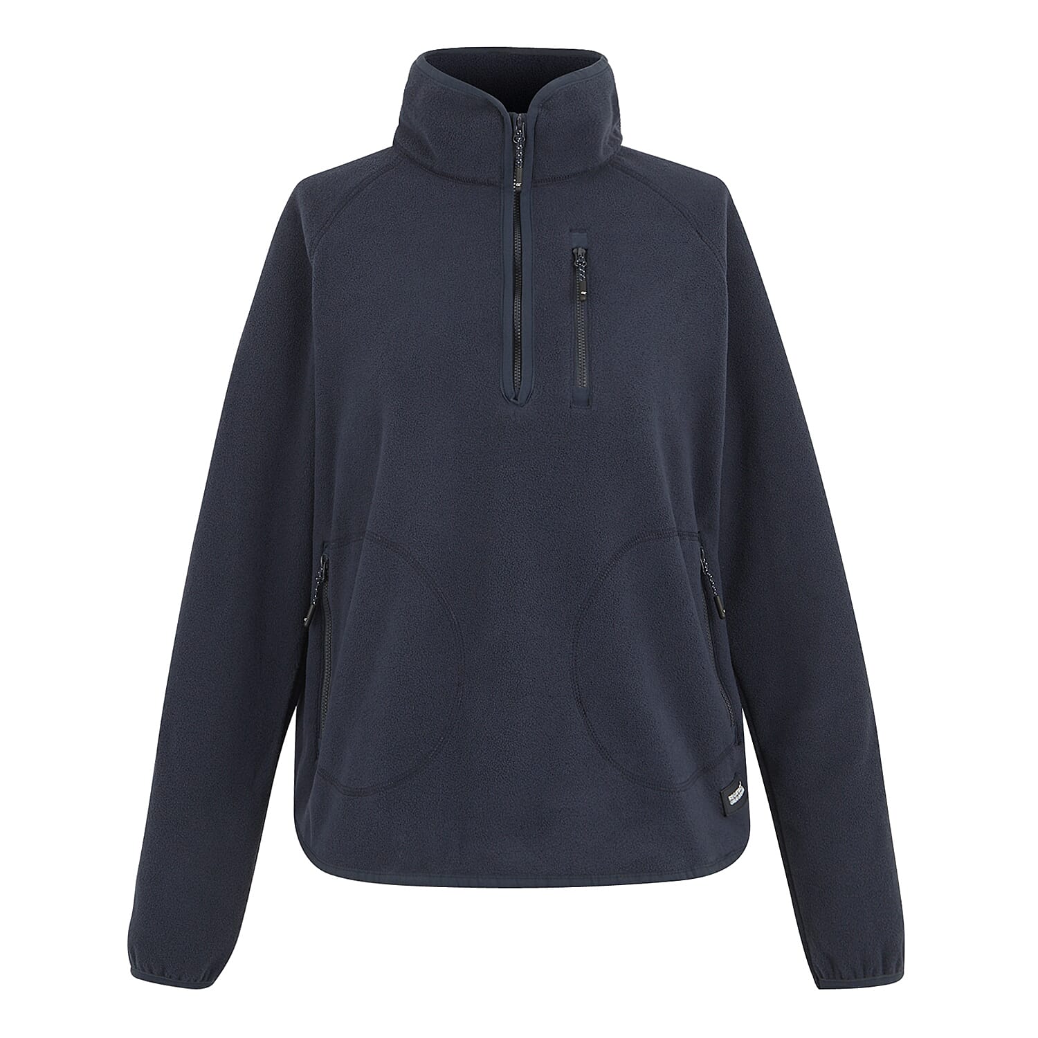 Regatta Womens Half Zip Fleece Sweatshirt With Pockets (Size 20) - Navy