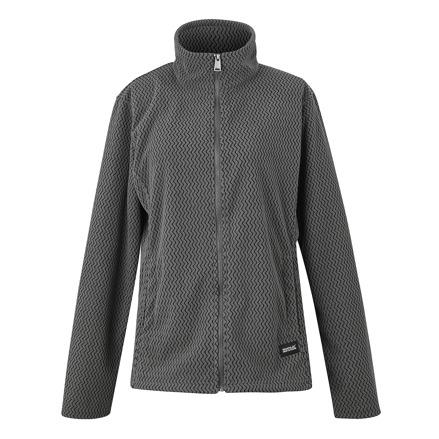 Regatta Womens Textured Full-Zip Fleece (Size 22) - Seed Grey
