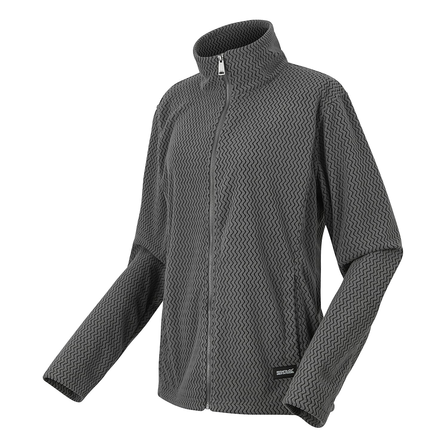 Regatta Womens Textured Full-Zip Fleece (Size 22) - Seed Grey