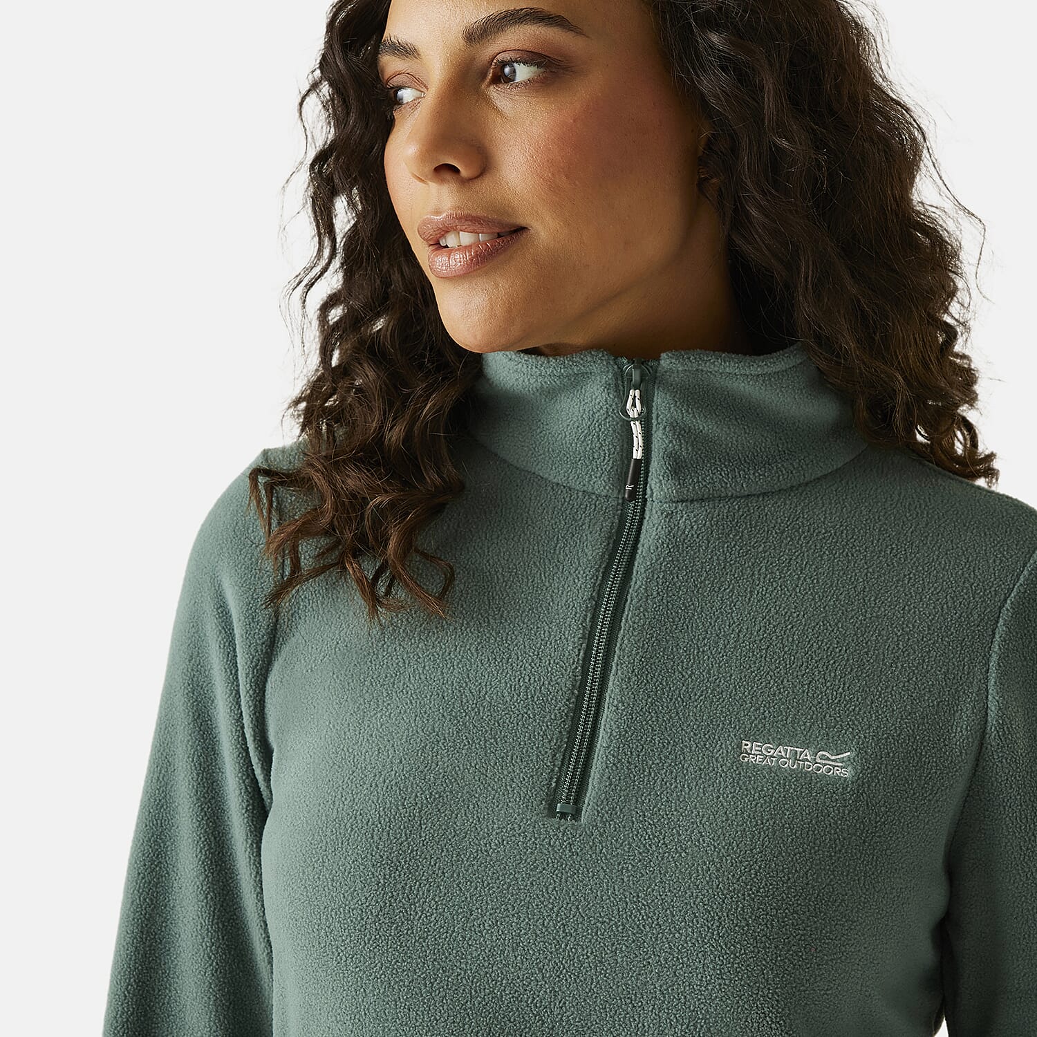 Regatta Womens Lightweight Half-Zip Fleece (Size 24) - Spruce Green