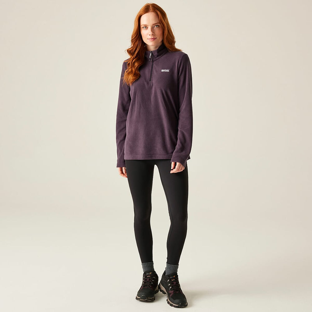 Regatta Womens Lightweight Half-Zip Fleece (Size 14) - Deep Plum