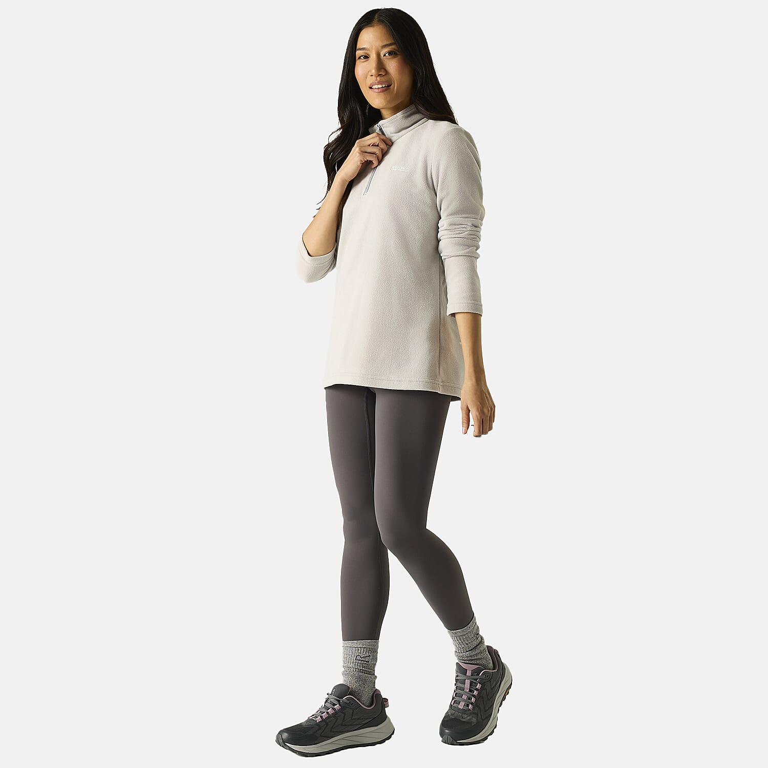 Regatta Womens Lightweight Half-Zip Fleece (Size 16) - Grey