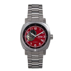 Reign Impaler Automatic Movt. 10ATM WR Red Dial Mens Watch with Silver Colour Stainless Steel Strap