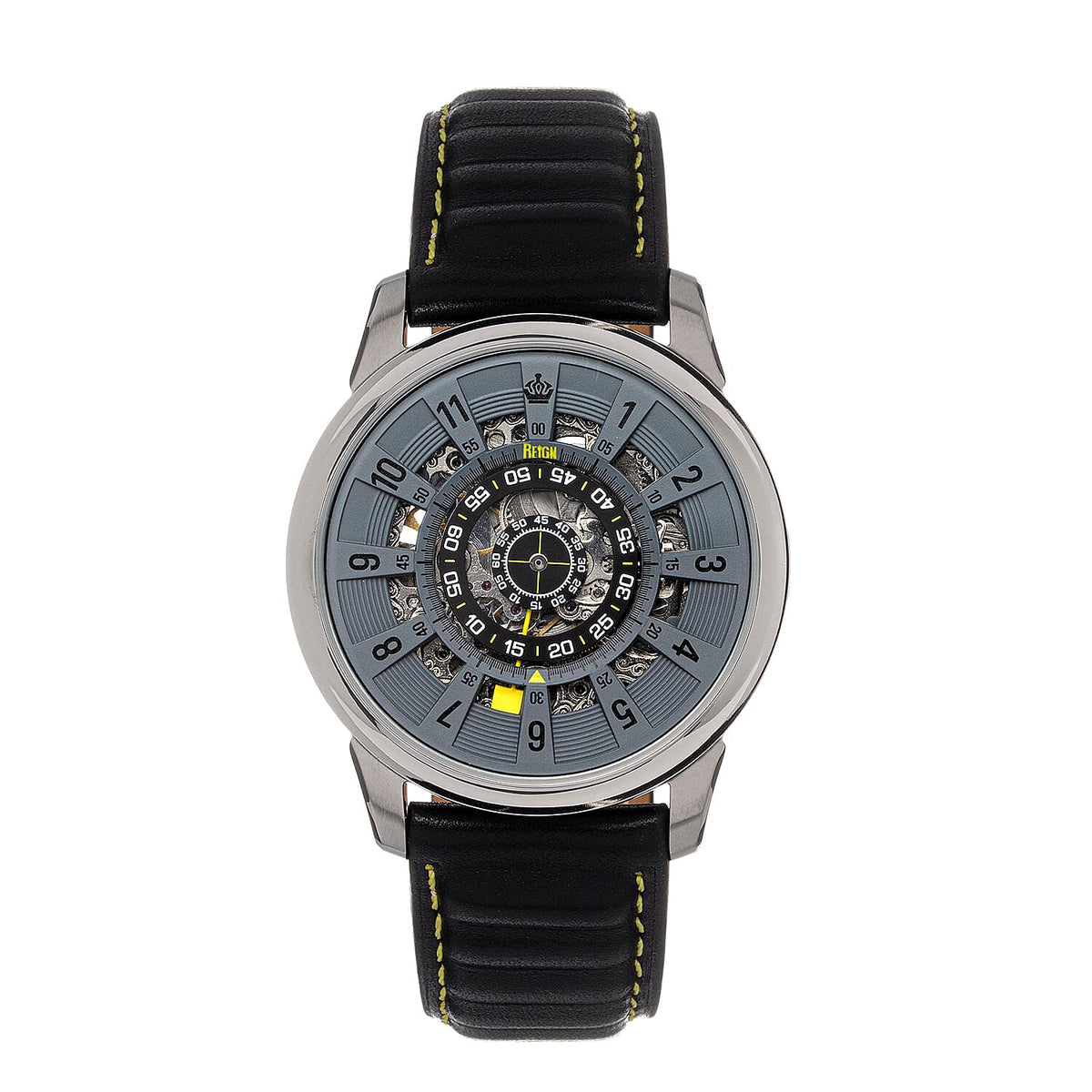 Reign Monterey Jewels Automatic Movement Sapphire-Coated Mineral Crystal Semi-Skeleton
