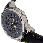 Reign Monterey Skeletonized Leather-Band Watch