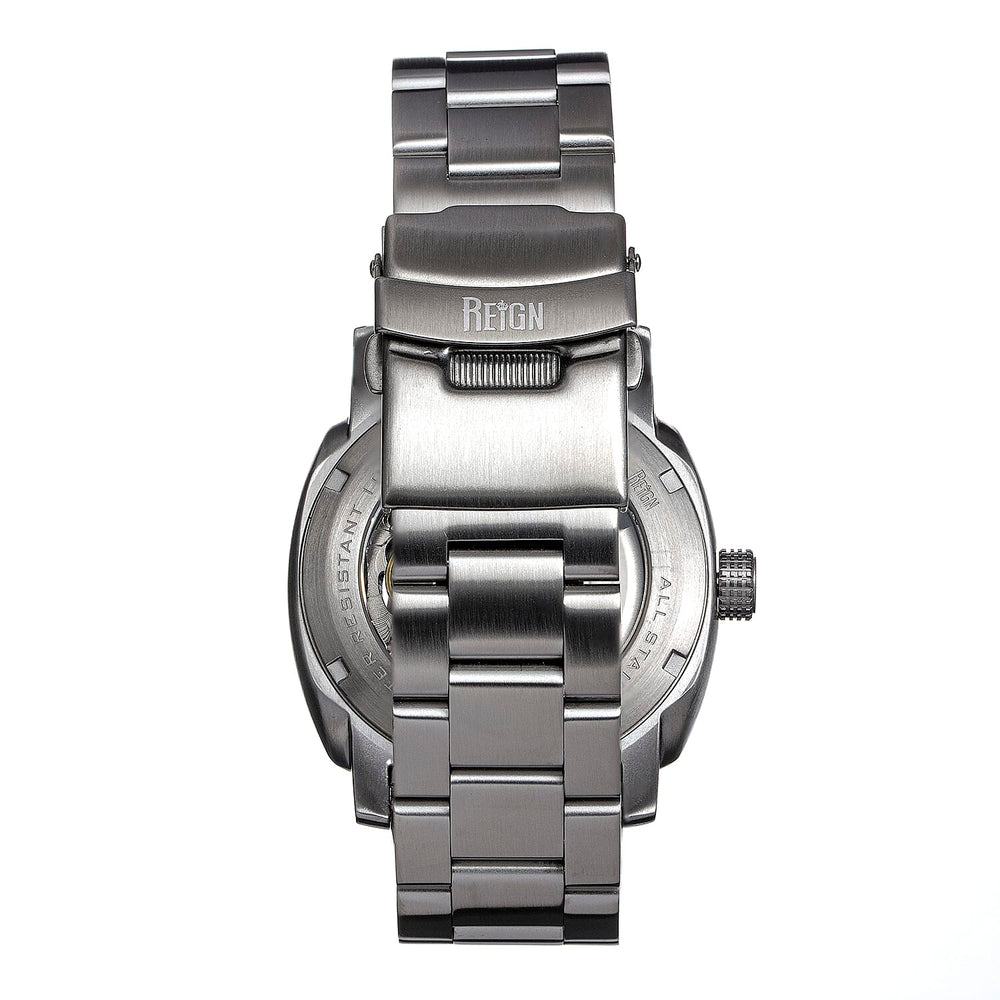 REIGN IMPALER Automatic Movt. Black Dial 5ATM Water Resistant Watch with Stainless Steel Strap