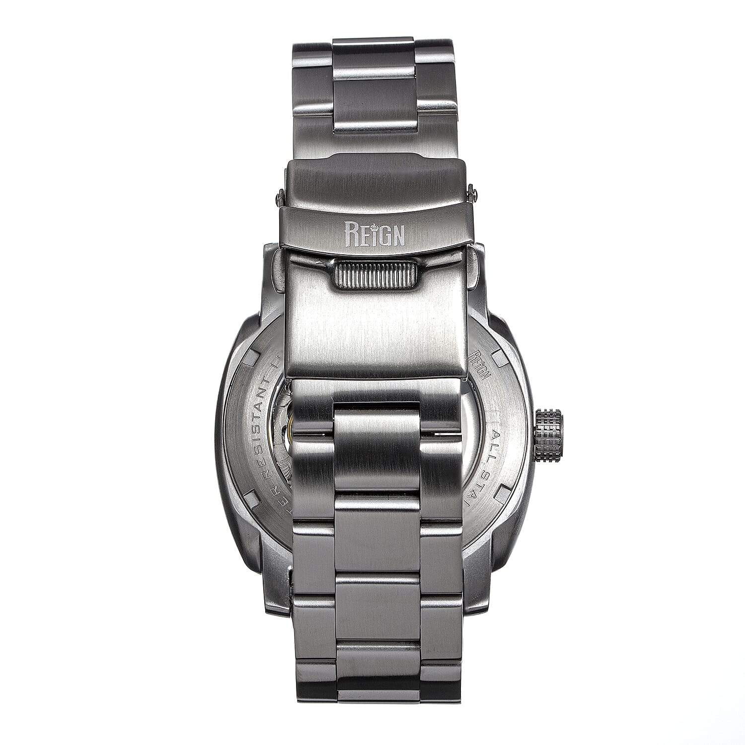 REIGN IMPALER Automatic Movt. Black Dial 5ATM Water Resistant Watch with Stainless Steel Strap