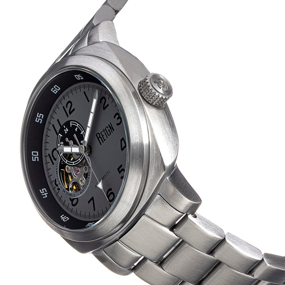 REIGN IMPALER Automatic Movt. Grey Dial 5ATM Water Resistant Watch with Stainless Steel Strap
