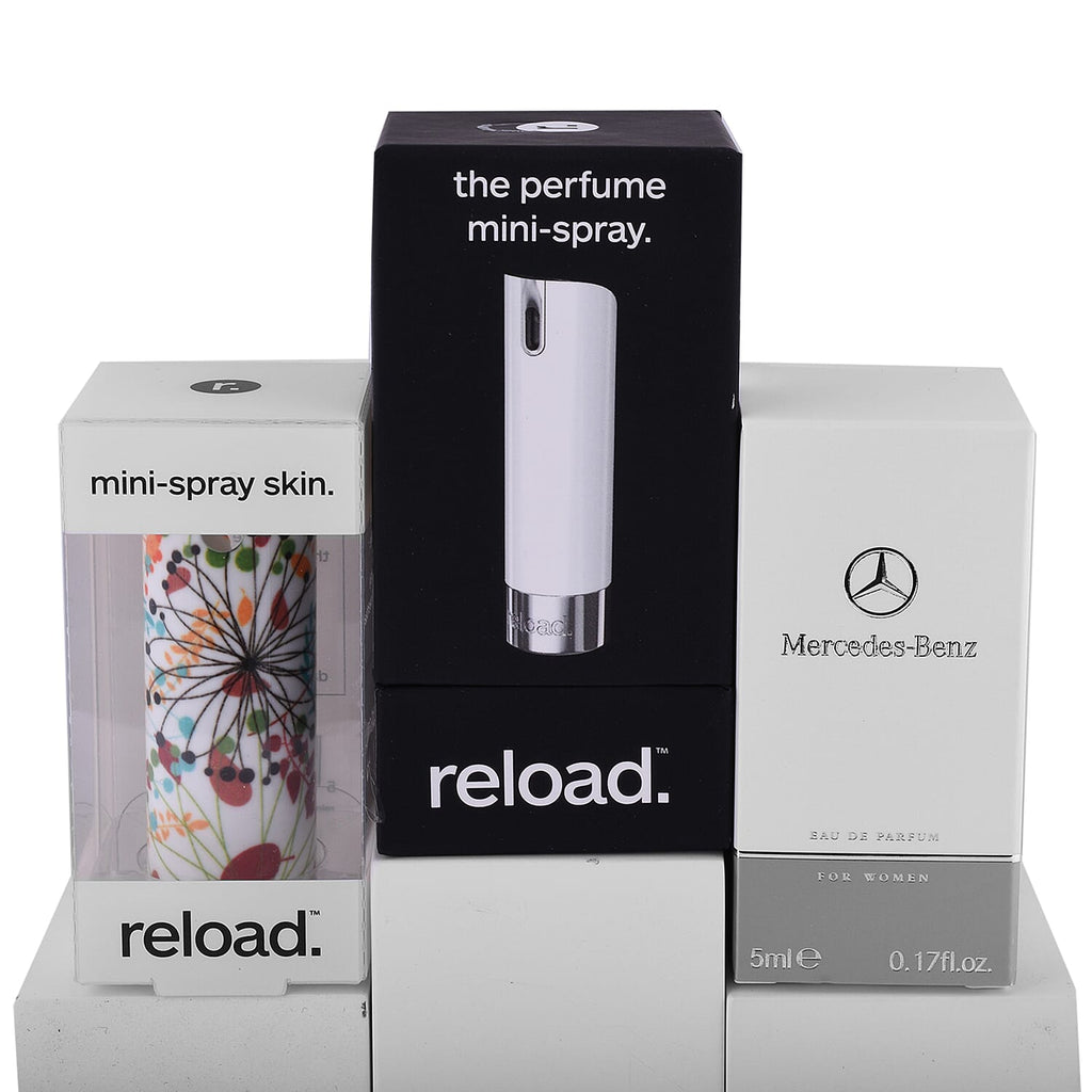 Reload Mini Perfume Spray White (Incl. Mercedes For Women - 5ml - Flowers Skin)