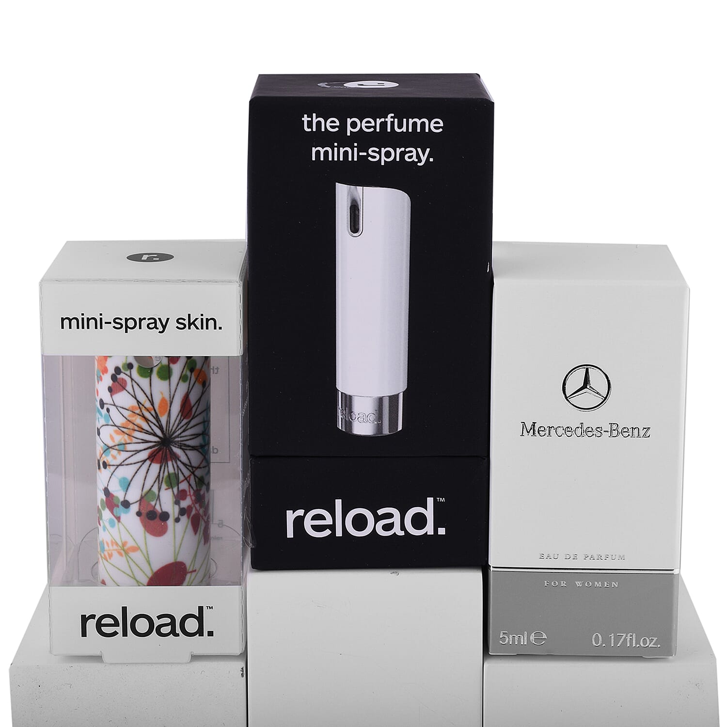 Reload Mini Perfume Spray White (Incl. Mercedes For Women - 5ml - Flowers Skin)