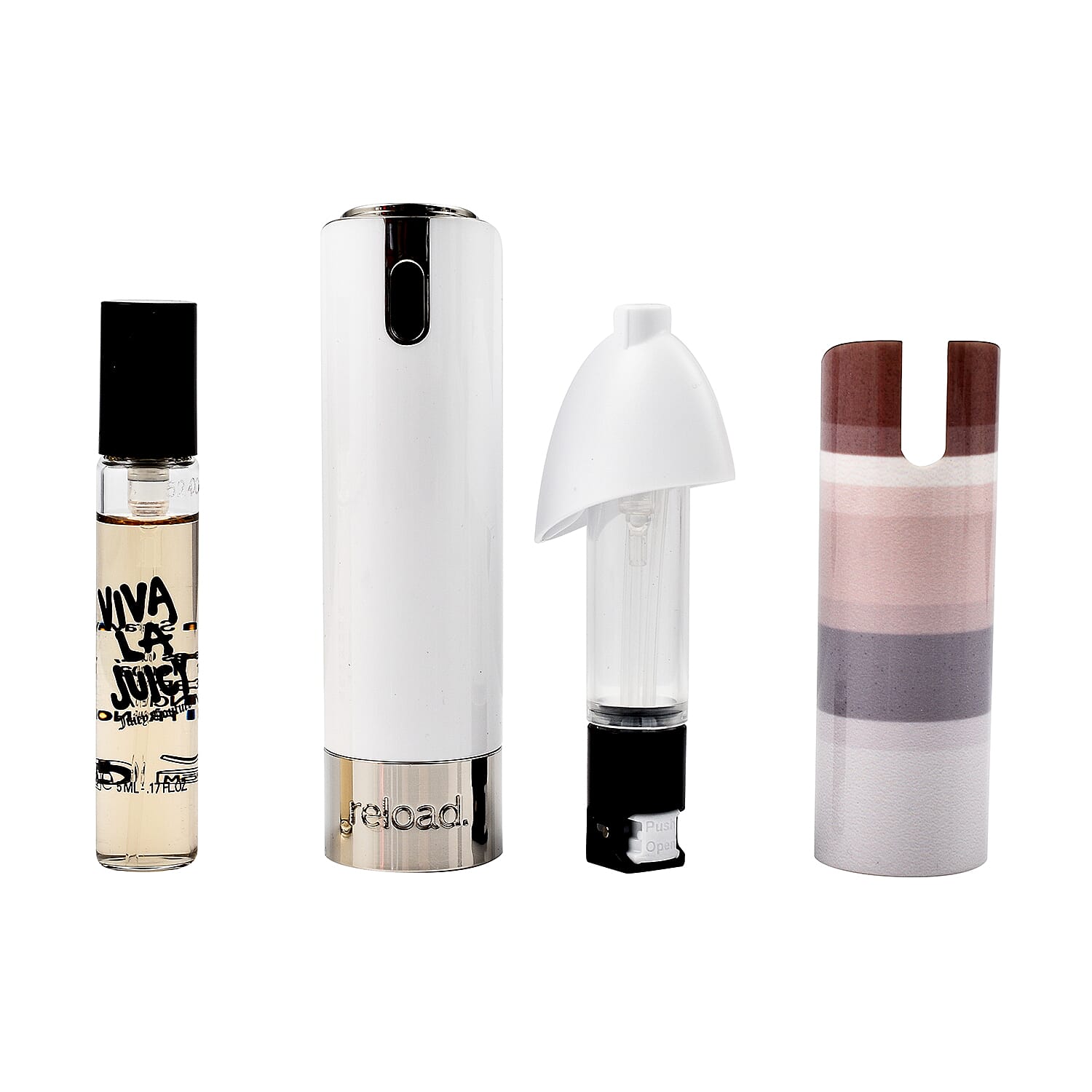 Reload Mini Perfume Spray White (Incl. Viva L Juicy - 5ml & Grey Skin)