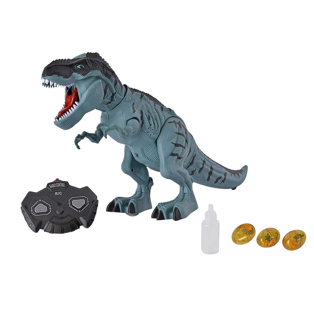 Remote Controlled Spray Laying Tyrannosaurus Rex with Projection - Blue  (Requires 5AA Batteries - not Incld)