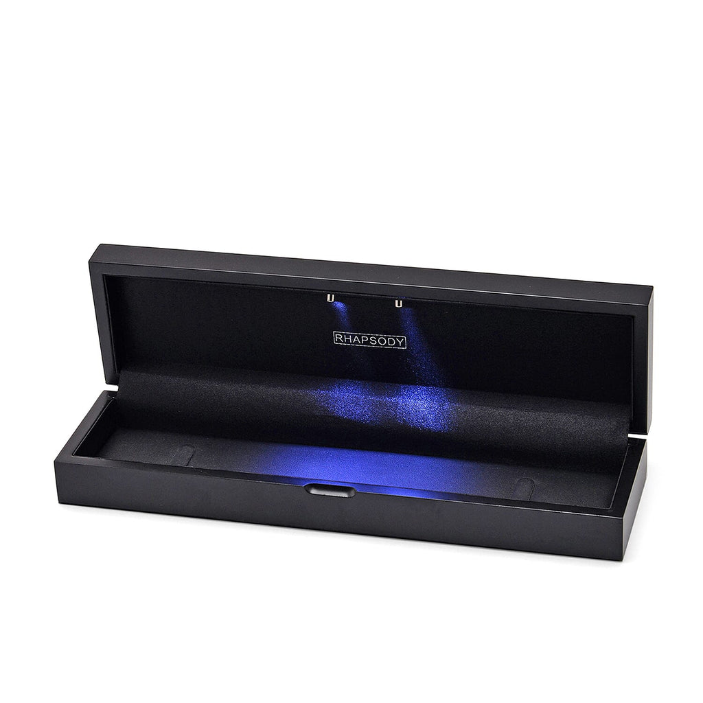 Rhapsody Patterned Jewellery Box (Size 24x7x4 cm) - Black & Black