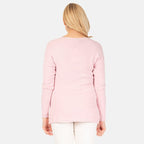 Ribbed Star Knitted Jumper (One Size) - Beige