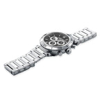 ROAMER Toscana Swiss Ronda-5030.D-A1C4 Movt. 5ATM WR Black Dial Mens Watch with Silver Colour Stainless Steel Strap