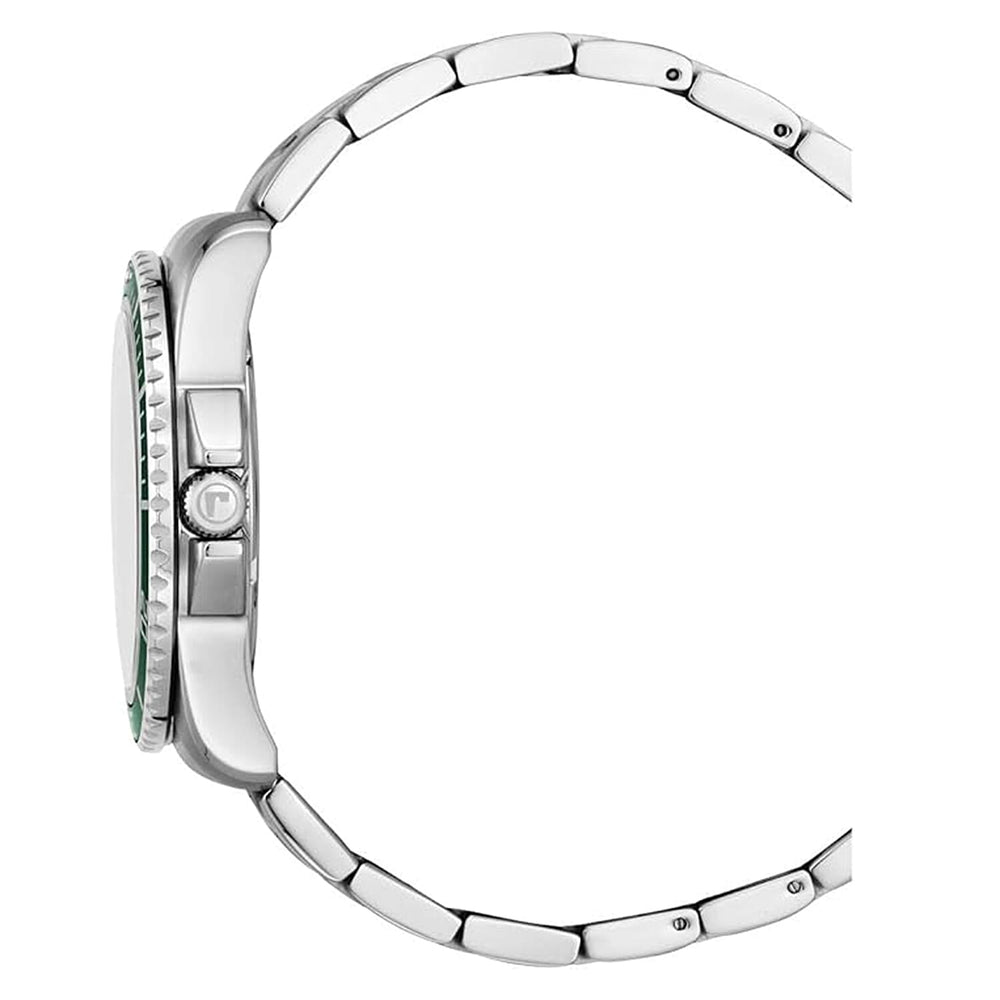 Roamer Nautic Swiss Quartz Movt. 10ATM Mens Green Dial Watch with Silver Color Stainless Steel Strap