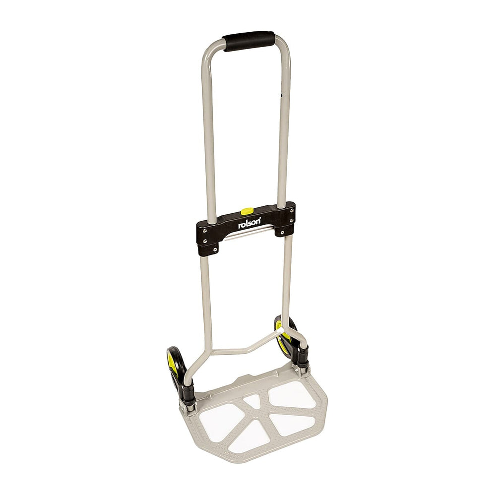 Rolson 60kg Folding Trolley with Wheels - Large Toe Plate - Grey
