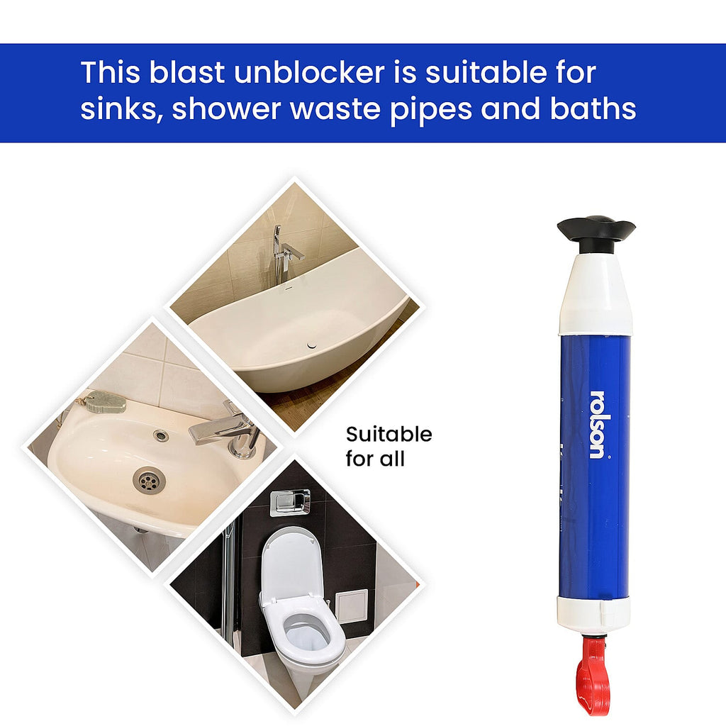 ROLSON - Waste Pipe Blast Unblocker (Size 42x10cm)