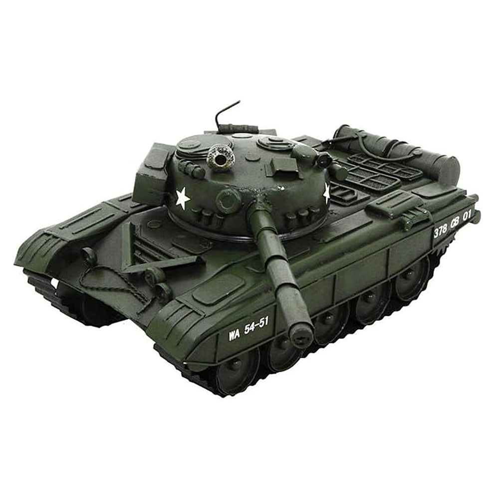 Creative Craft Hand Painted Vintage Style Army Tank - Dark Green