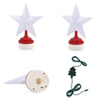 Rotating Christmas Air Balloon - Airplane Theme Music Box with Warm Lights - Red - White
