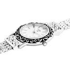 Royal Bali Collection Sterling Silver Bracelet Watch (Size - 7), Silver Wt. 35.98 Gms.