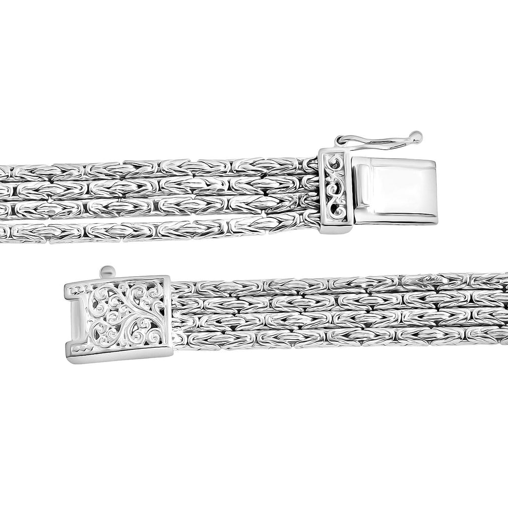 Royal Bali Collection Sterling Silver Bracelet Watch (Size - 7), Silver Wt. 35.98 Gms.