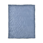 Ruched Super Soft Blanket with Velour Double Layer (Size 152x127 cm) - Blue