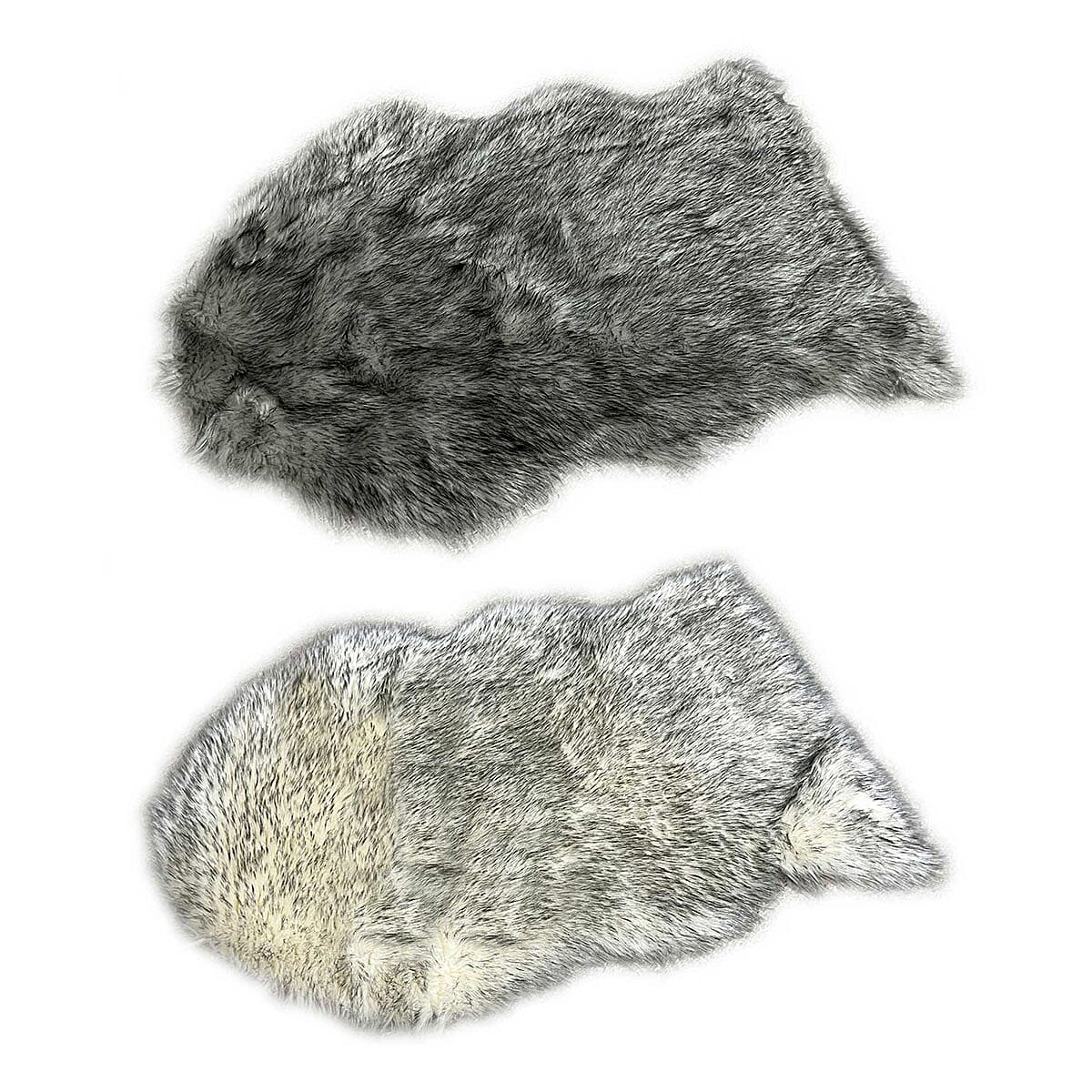 Soft Touch Faux Fur Rug (Size 90x60 cm) - White