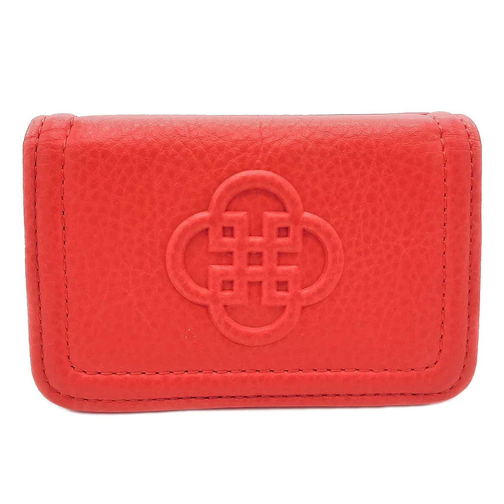 Saddler Heidi Real Leather Designer 3 Section Clutch With Chain Strap Detail - Red
