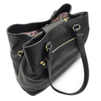 Saddler Rosie100% Genuine Exquisite Leather Zip top Tote Bag - Black