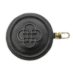 SADDLER IVY Genuine Leather Design Zip Top Coin Purse - Black