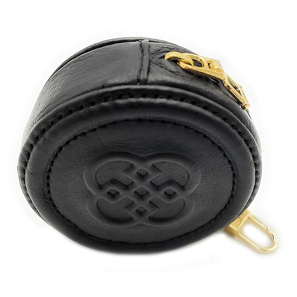 SADDLER IVY Genuine Leather Design Zip Top Coin Purse - Black
