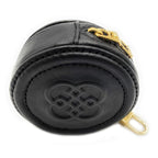SADDLER IVY Genuine Leather Design Zip Top Coin Purse - Black