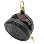 SADDLER IVY Genuine Leather Design Zip Top Coin Purse - Black